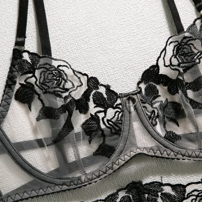 See-through Ruffled Garter Lingerie - Image 5