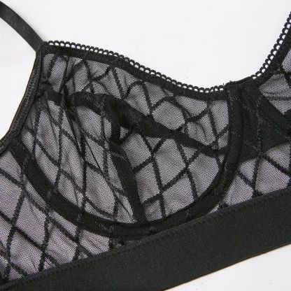 Geometric Pattern Transparent Lingerie - Image 5