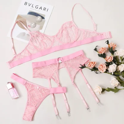 Geometric Pattern Transparent Lingerie - Image 7