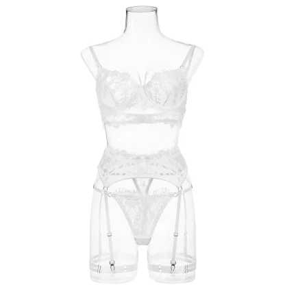 Sheer Lace Garter Bridal Lingerie - Image 6