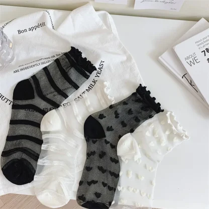 Ruffled Love Mesh Socks - Image 6