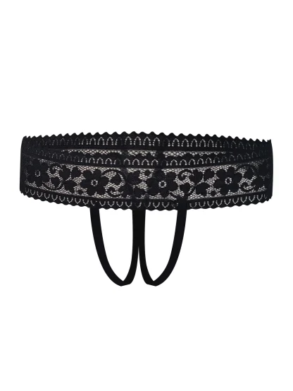 Open-Crotch Lace G-String