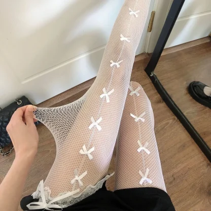 Transparent Fishnet Tights - Image 7
