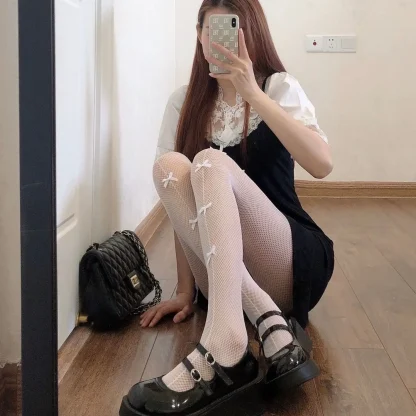 Transparent Fishnet Tights - Image 10