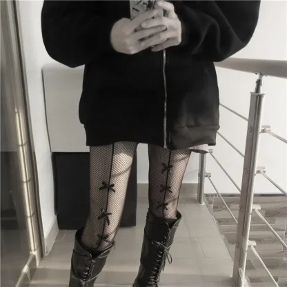 Transparent Fishnet Tights - Image 4